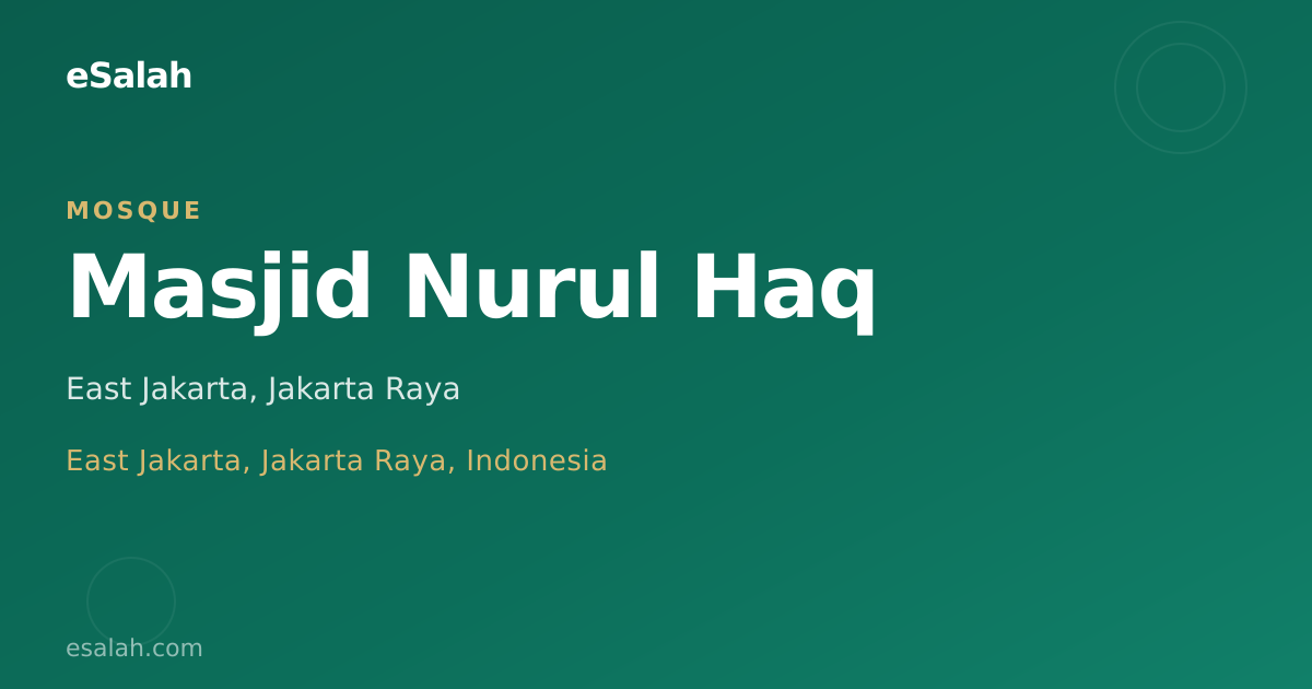 Masjid Nurul Haq (NU): Pusat Kehidupan Beragama di Cilacap